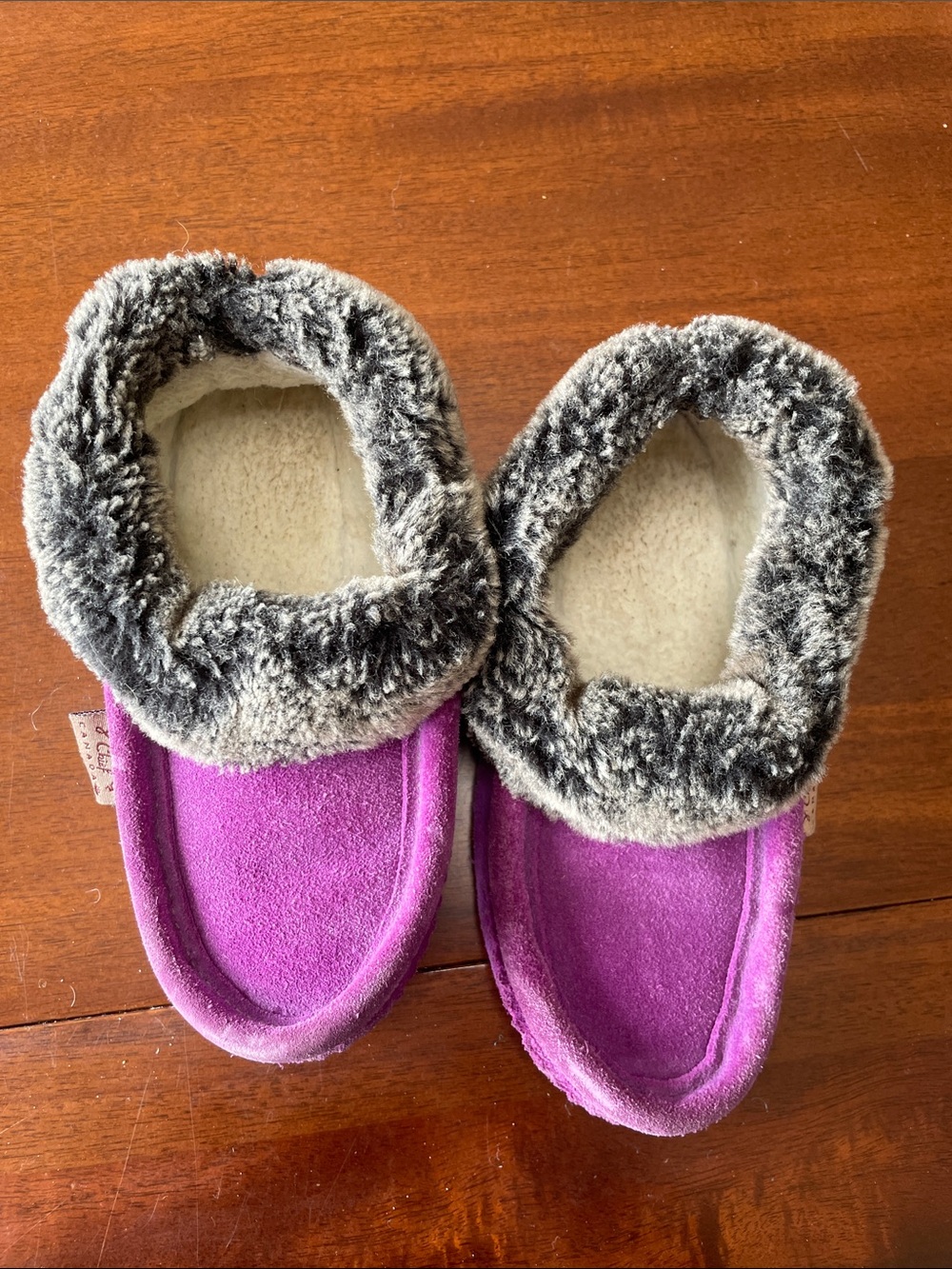Kids moccasin Slippers in Purple